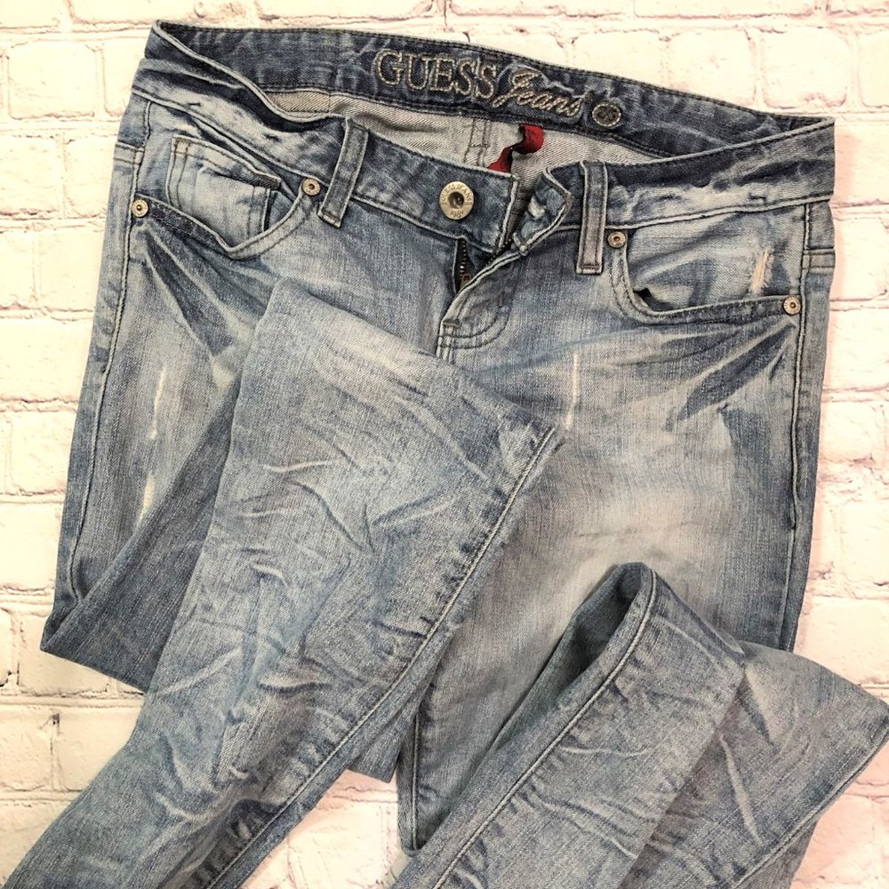 Guess Skinny Jeans with dye-worn details Sz 26L
